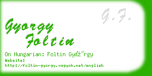 gyorgy foltin business card